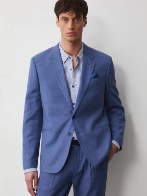 Medicine marynarka jednorzędowa męska z lnem