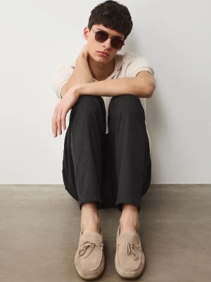 Medicine mokasyny męskie zamszowe