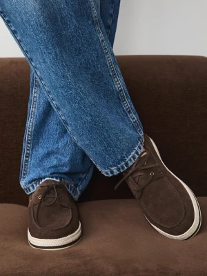 Medicine mokasyny męskie zamszowe