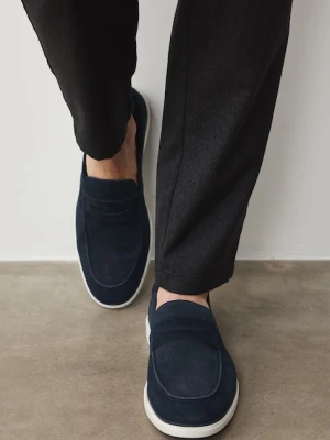 Medicine mokasyny męskie zamszowe