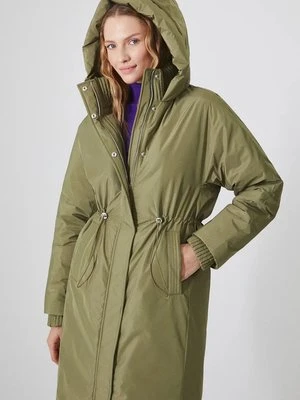 Medicine parka damska kolor zielony oversize