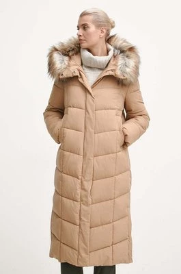 Medicine płaszcz damski kolor beżowy zimowy oversize