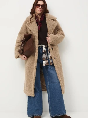 Medicine płaszcz damski kolor brązowy