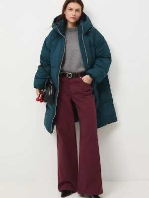 Medicine płaszcz puchowy kolor zielony