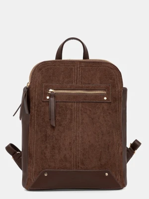 Medicine plecak damski kolor brązowy duży gładki