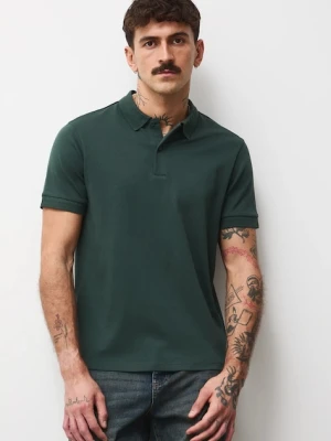 Medicine polo bawełniane męskie kolor zielony gładki
