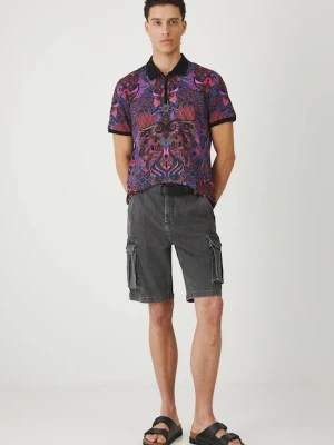 Medicine polo męskie kolor multicolor wzorzysty