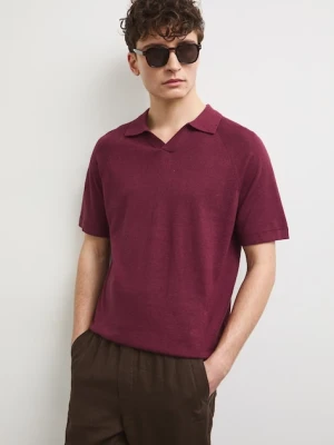 Medicine polo męskie z lnem