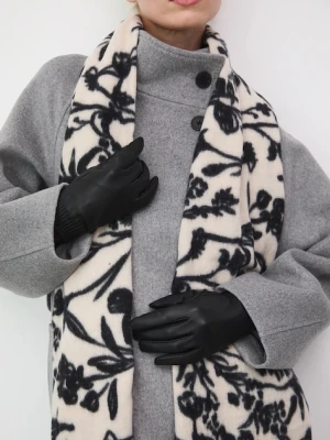 Medicine rękawiczki skórzane damskie kolor czarny