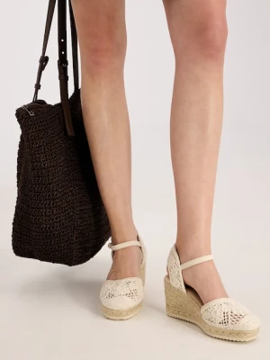 Medicine sandały na koturnie damskie