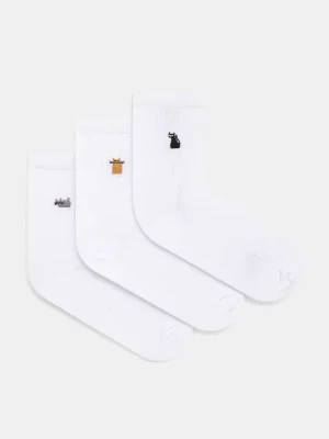 Medicine skarpetki 3-pack damskie kolor biały