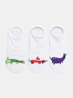 Medicine skarpetki bawełniane 3-pack męskie kolor biały