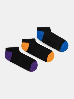 Medicine skarpetki bawełniane 3-pack męskie kolor czarny