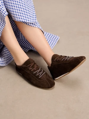 Medicine sneakersy damskie zamszowe