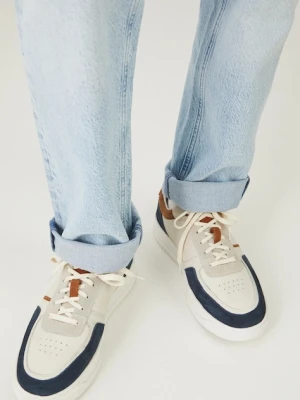 Medicine sneakersy skórzane męskie kolor beżowy