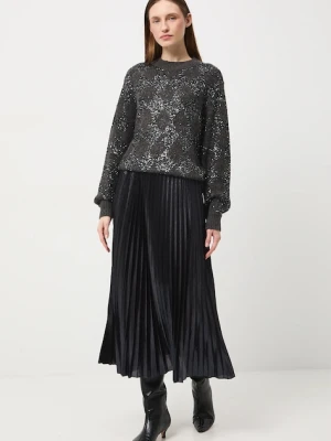 Medicine spódnica kolor granatowy midi rozkloszowana