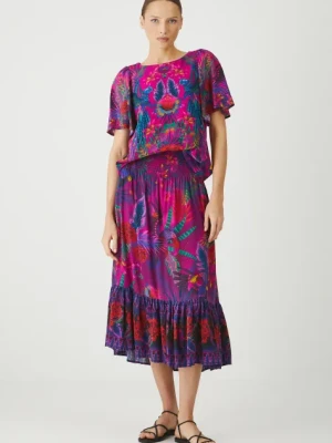 Medicine spódnica kolor multicolor maxi rozkloszowana