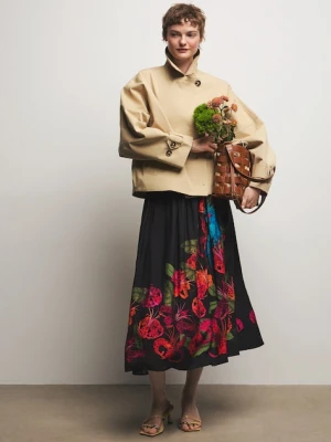 Medicine spódnica trapezowa z wiskozą