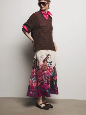 Medicine spódnica trapezowa z wiskozy