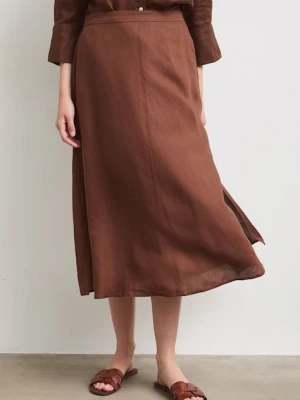 Medicine spódnica z lnem