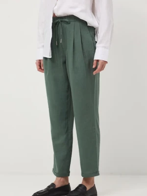 Medicine spodnie chinos damskie z lnem