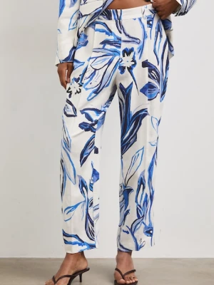 Medicine spodnie chinos damskie z lnem