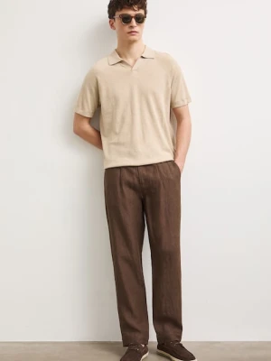 Medicine spodnie chinos męskie lniane