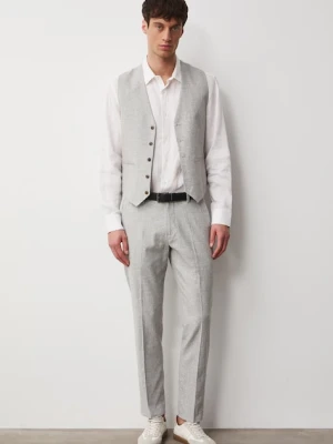 Medicine spodnie chinos męskie z domieszką lnu