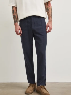 Medicine spodnie chinos męskie z lnem