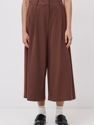 Medicine spodnie culottes damskie brązowy