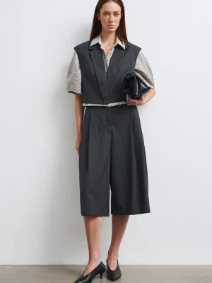 Medicine spodnie culottes damskie szary