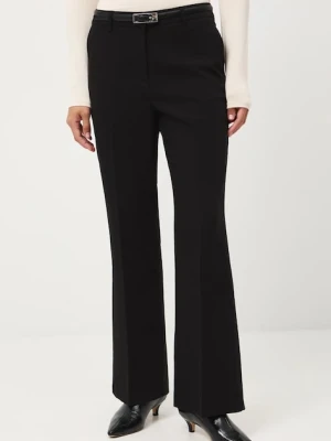 Medicine spodnie damskie kolor czarny dzwony medium waist