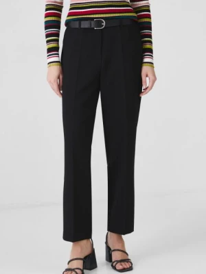 Medicine spodnie damskie kolor czarny fason chinos medium waist