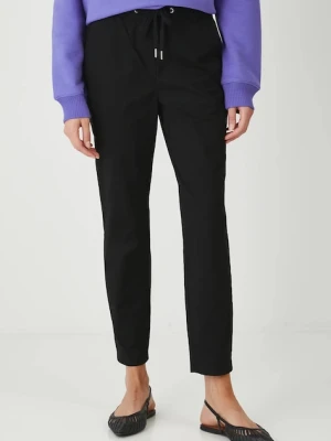 Medicine spodnie damskie kolor czarny fason chinos medium waist