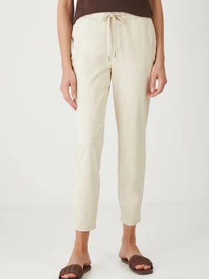 Medicine spodnie damskie kolor czarny fason chinos medium waist