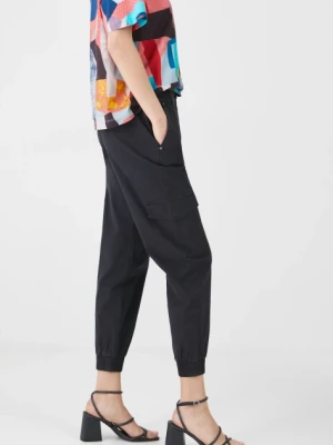 Medicine spodnie damskie kolor czarny medium waist