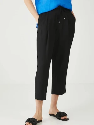 Medicine spodnie damskie kolor czarny szerokie medium waist