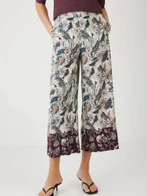 Medicine spodnie damskie kolor multicolor fason culottes high waist