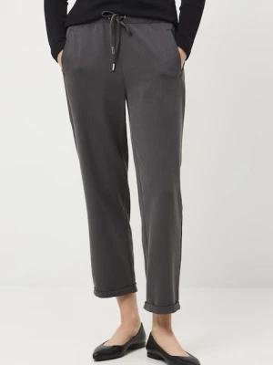 Medicine spodnie damskie kolor szary fason chinos medium waist