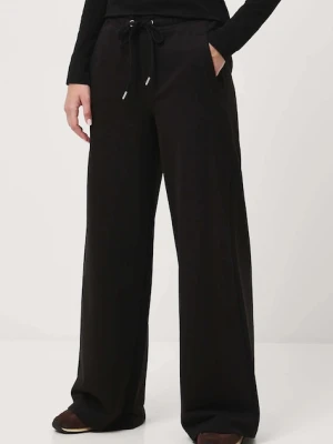 Medicine spodnie dresowe damskie kolor czarny szerokie medium waist