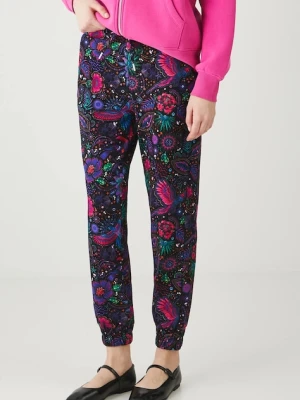 Medicine spodnie dresowe damskie kolor multicolor wzorzyste