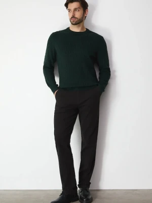 Medicine spodnie męskie kolor brązowy w fasonie chinos