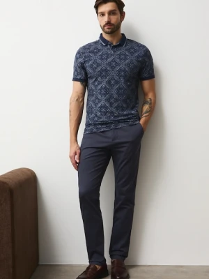 Medicine spodnie męskie kolor granatowy w fasonie chinos