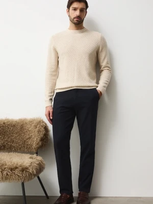 Medicine spodnie męskie kolor granatowy w fasonie chinos