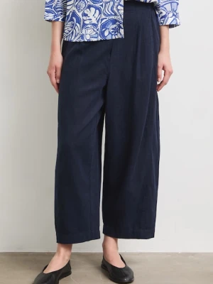 Medicine spodnie slouchy damskie z lnem