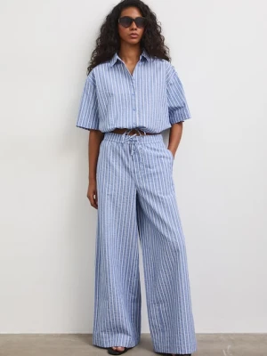 Medicine spodnie wide leg damskie bawełniane