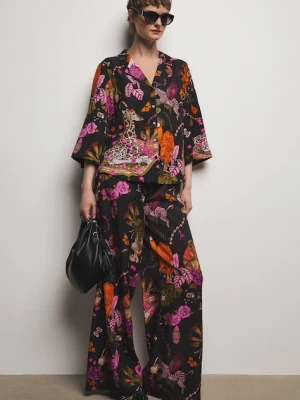 Medicine spodnie wide leg damskie z lyocellem