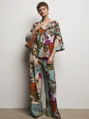 Medicine spodnie wide leg damskie z lyocellem