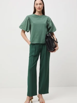 Medicine spodnie wide leg damskie z wiskozą