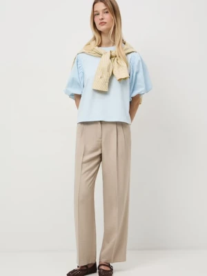 Medicine spodnie wide leg damskie z wiskozy